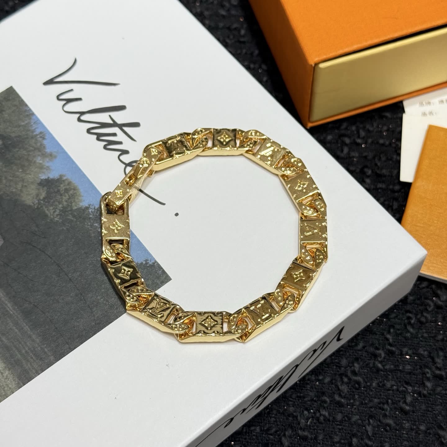 Louis Vuitton Gold Tone Bracelet